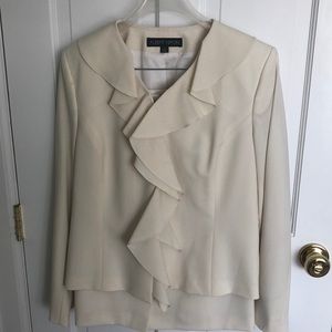Albert Nipon cream two piece suite